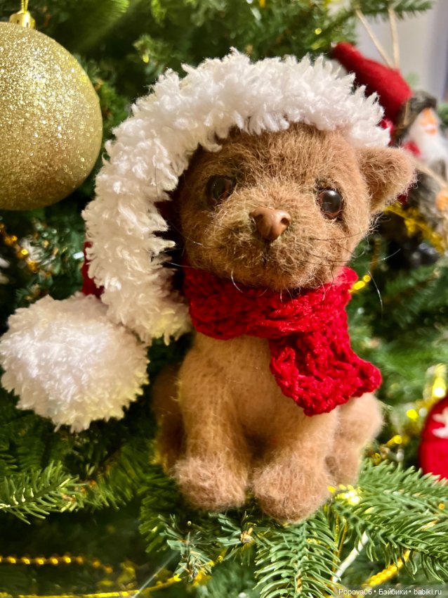 Новогодний котенок😊 — Вязаные игрушки и амигуруми: крючком (фото 2)