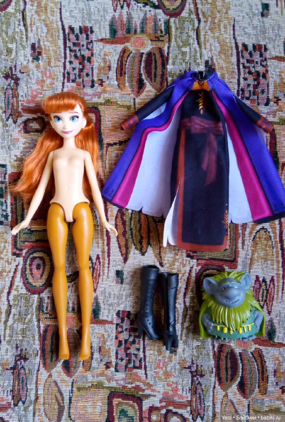 Распаковка куклы: Анна с троллем. Дисней, Холодное сердце 2. Хасбро. (Hasbro. Disney, Frozen 2)