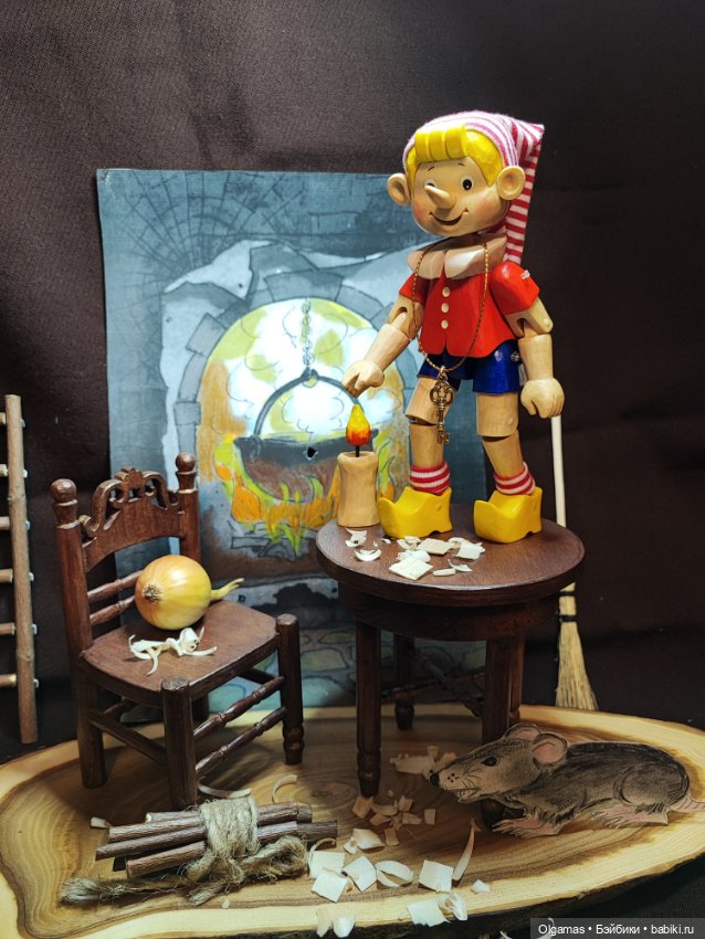Буратино😊 — Авторские игрушки из дерева: резьба (фото 3)