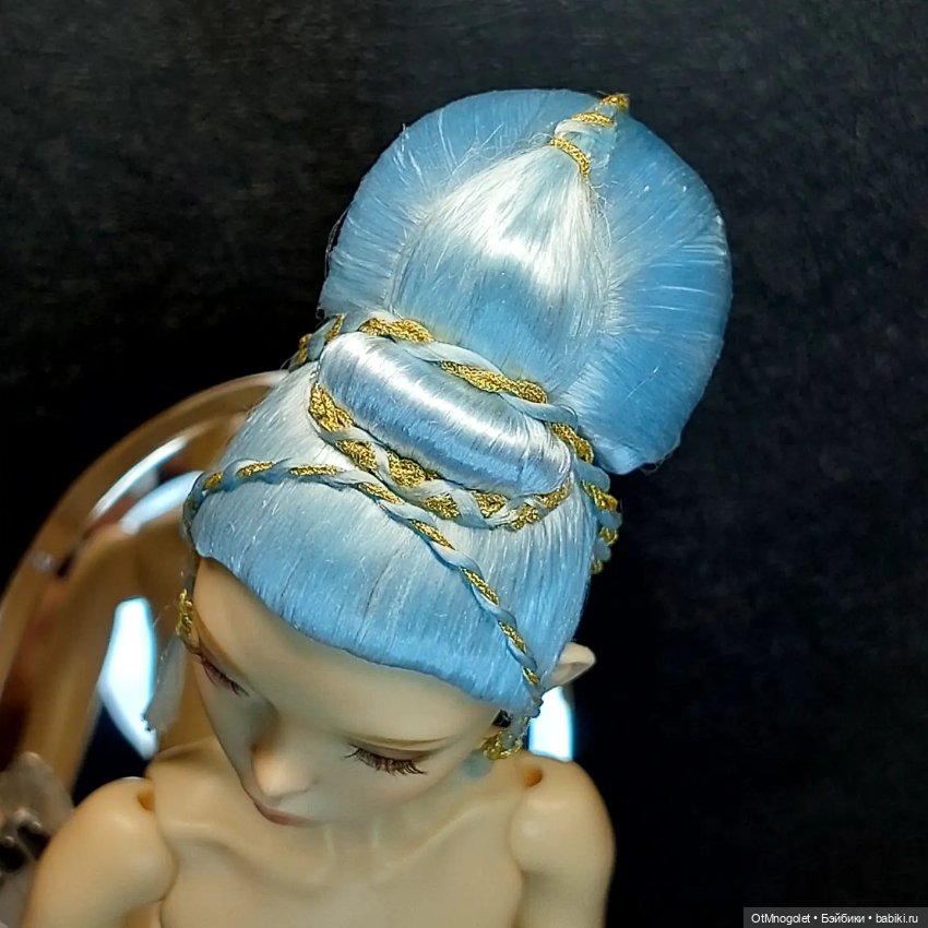 Ювелирный парик Ot Mnogolet . Кокон цвета льда (фото 7)