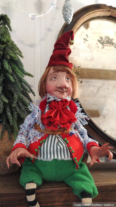 Новогодний эльф Труттиту — Лепка авторских кукол: полимерная глина (фото 5)