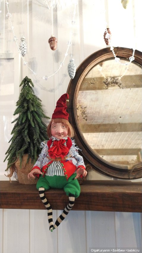 Новогодний эльф Труттиту — Лепка авторских кукол: полимерная глина