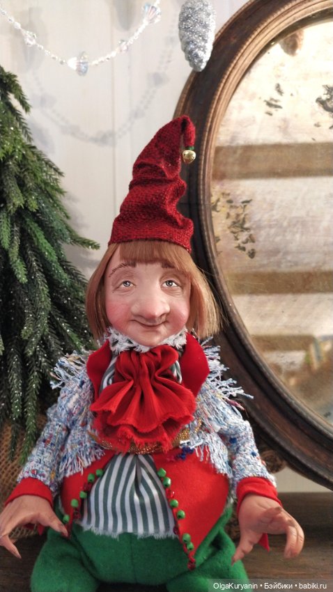 Новогодний эльф Труттиту — Лепка авторских кукол: полимерная глина (фото 4)