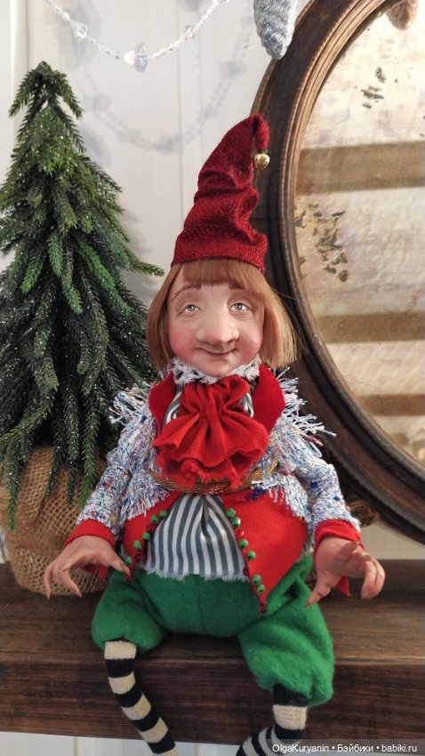 Новогодний эльф Труттиту — Лепка авторских кукол: полимерная глина (фото 2)