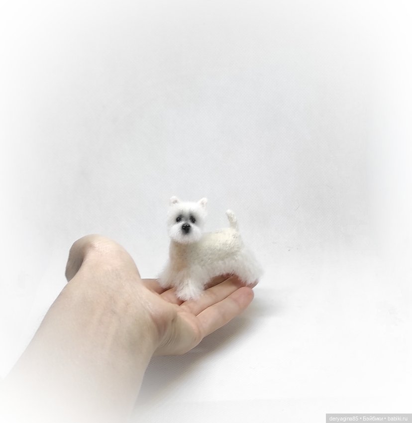 Вест Хайленд Уайт терьер — Валяные игрушки из шерсти: сухое валяние (фото 8)