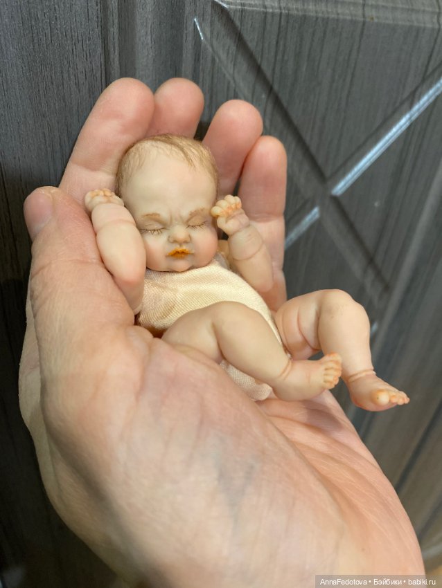 Новая малышка 🤗 — Авторские миниатюрные куклы: лепка (фото 10)