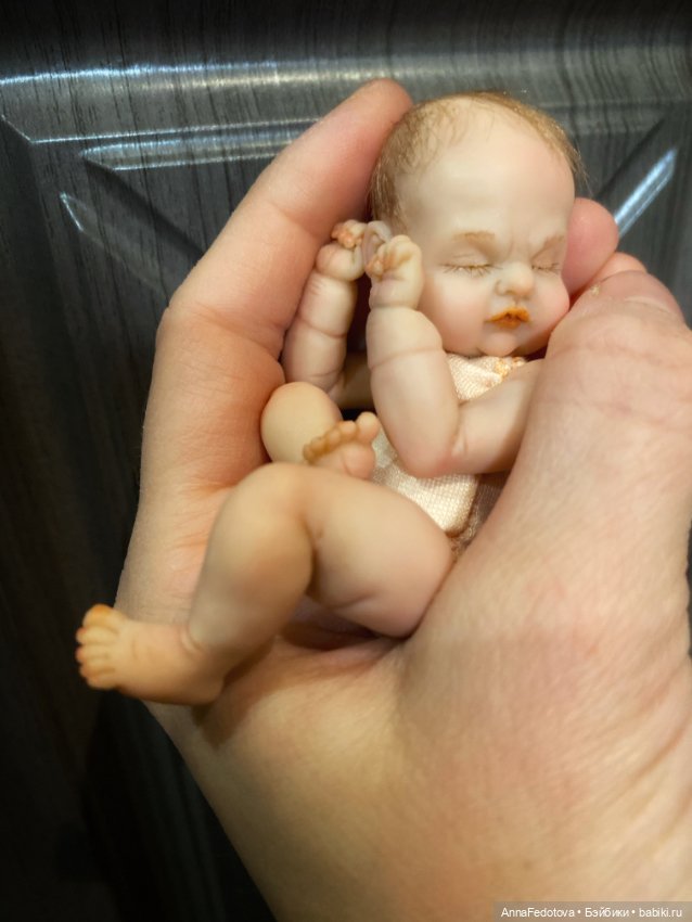 Новая малышка 🤗 — Авторские миниатюрные куклы: лепка (фото 9)