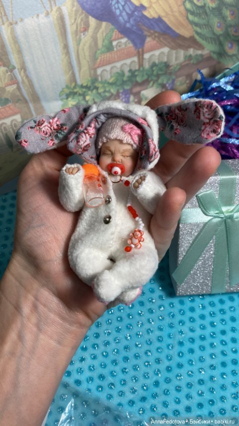Новая малышка 🤗 — Авторские миниатюрные куклы: лепка (фото 2)