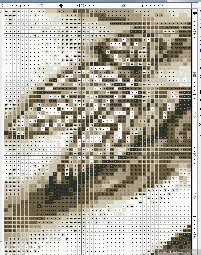 Мавританка, схема для вышивки крестом