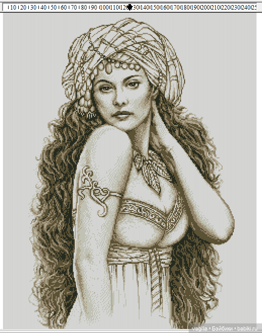 Мавританка, схема для вышивки крестом