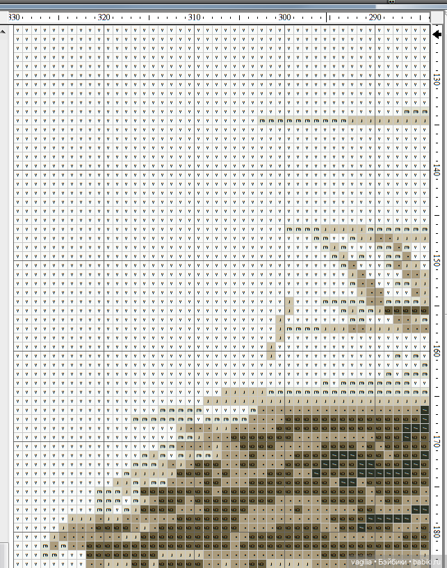 Мавританка, схема для вышивки крестом