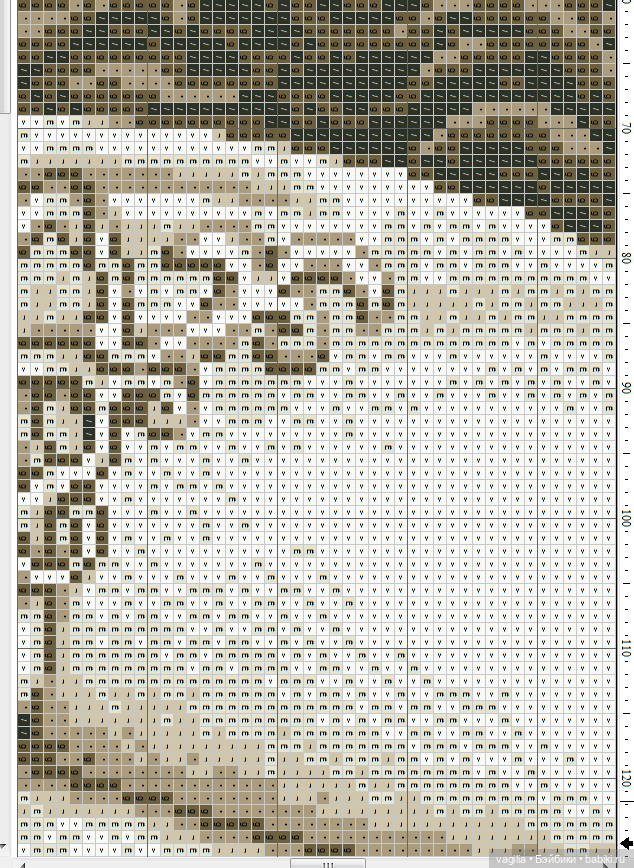 Мавританка, схема для вышивки крестом