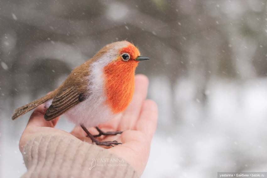 И снова птички — Валяные игрушки из шерсти: сухое валяние