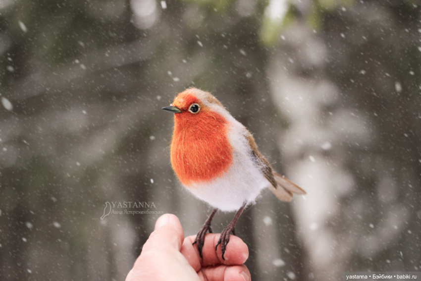 И снова птички — Валяные игрушки из шерсти: сухое валяние