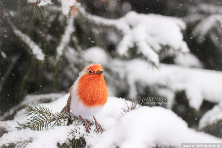 И снова птички — Валяные игрушки из шерсти: сухое валяние