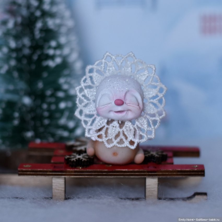 Снеговичок и Снежинка — Домашние фото авторских игрушек: Тедди (фото 2)