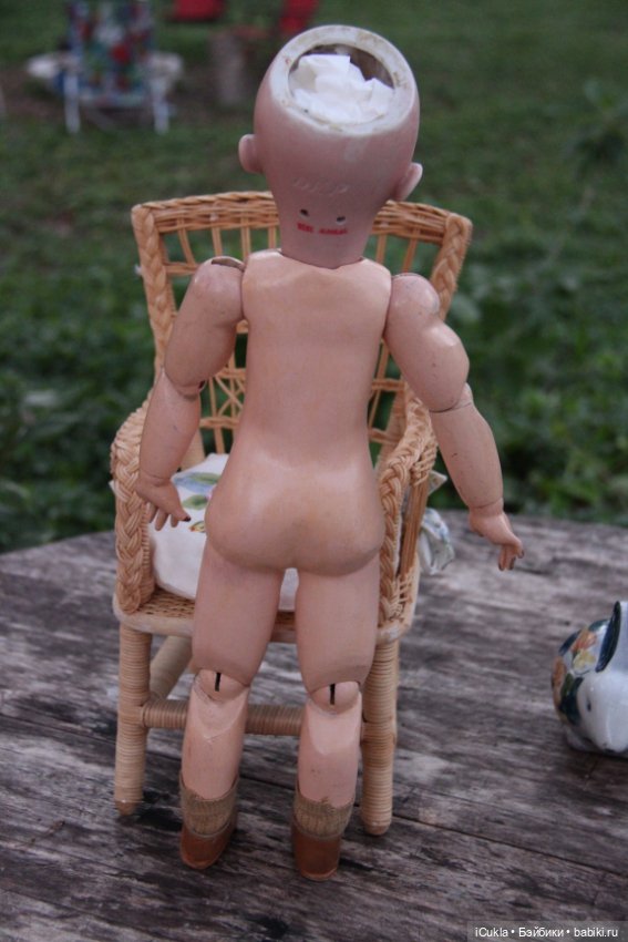 Antique French doll DEP tête jumeau 46 cm/18"-маленькая хитруля Соня (фото 4)