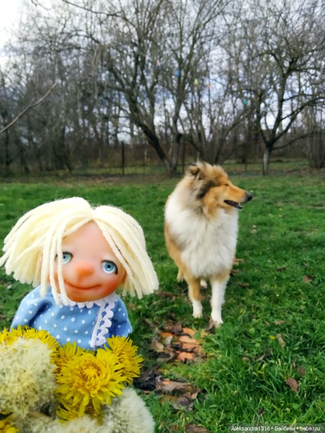 Зимние одуванчики или как Маня чуть Кузю не слопала😄