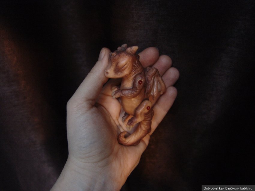 Спящий дракончик — Лепка авторских игрушек и папье (фото 5)