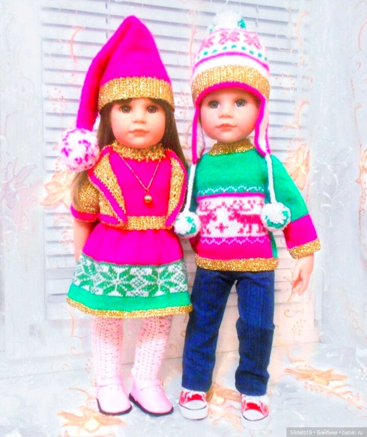 Мои Санты и Снегурочки — Одежда и обувь для кукол своими руками: фото