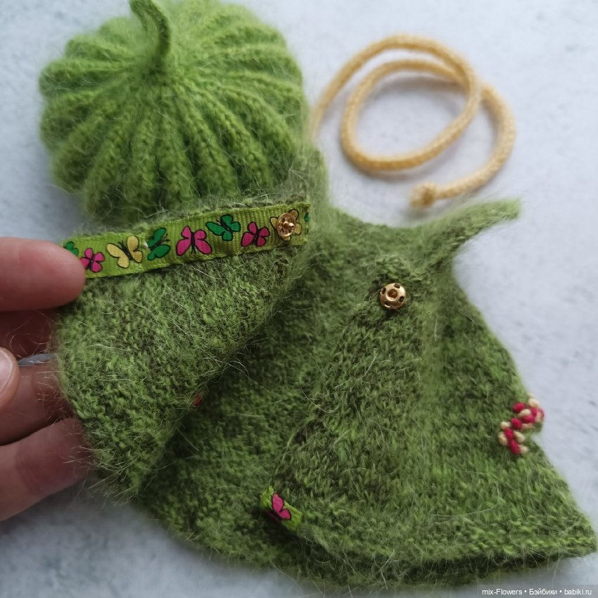 Вяжу куколкам.. Желто-зеленый топик (фото 10)