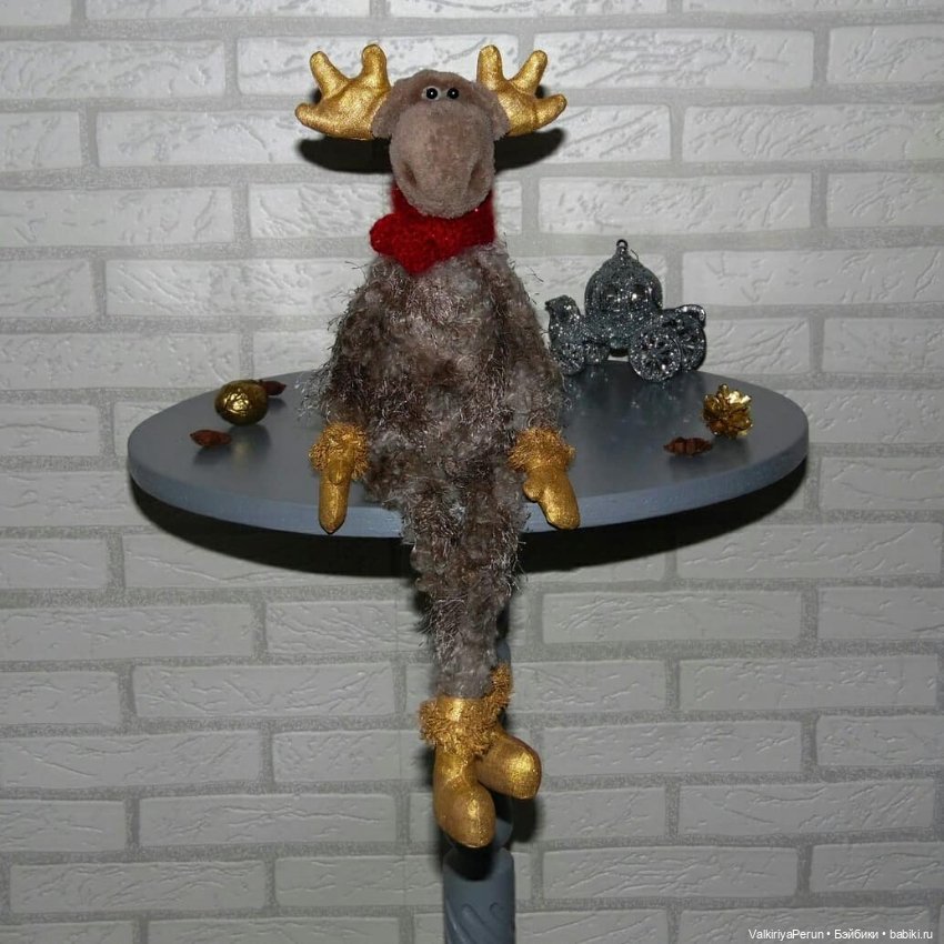 Новогодний лось родился — Текстильные игрушки и примитивы: кофейные