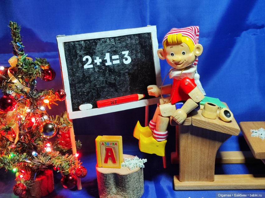 Буратино🎄😊 — Авторские куклы из дерева (фото 7)