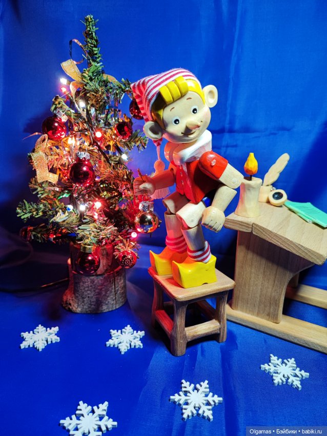 Буратино🎄😊 — Авторские куклы из дерева (фото 5)