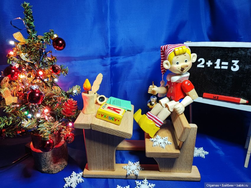 Буратино🎄😊 — Авторские куклы из дерева (фото 4)