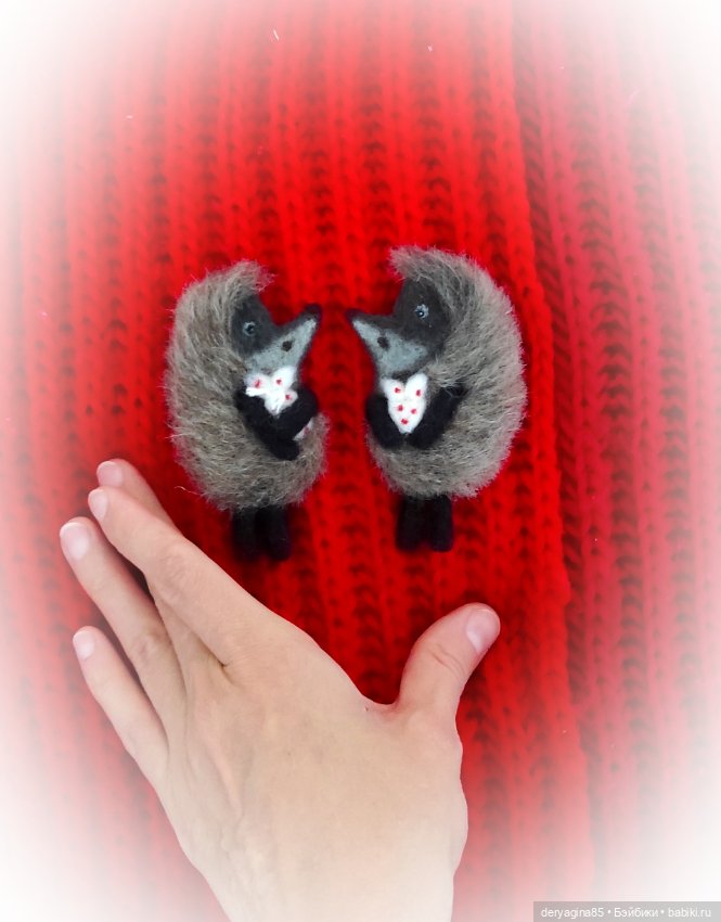 Ещё один ёжик — Валяные игрушки из шерсти: сухое валяние (фото 4)