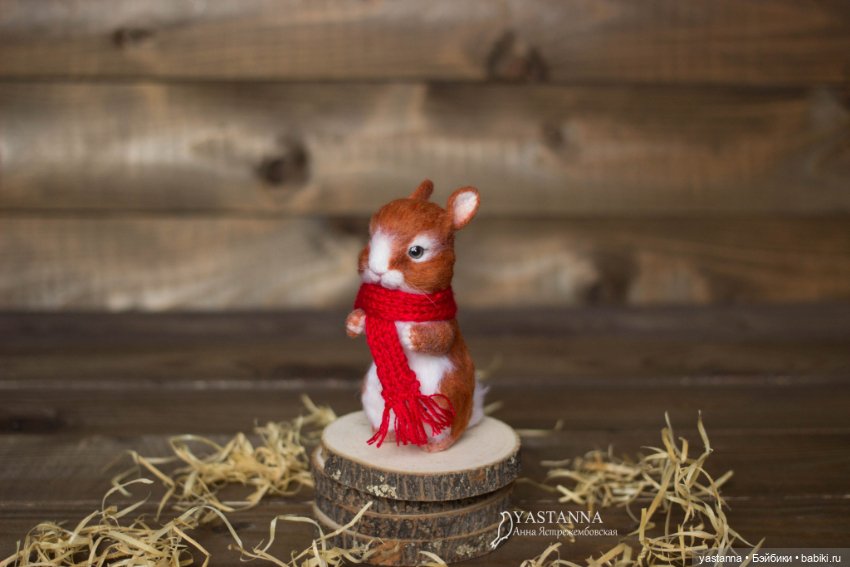 Зайка — Валяные игрушки из шерсти: сухое валяние (фото 6)