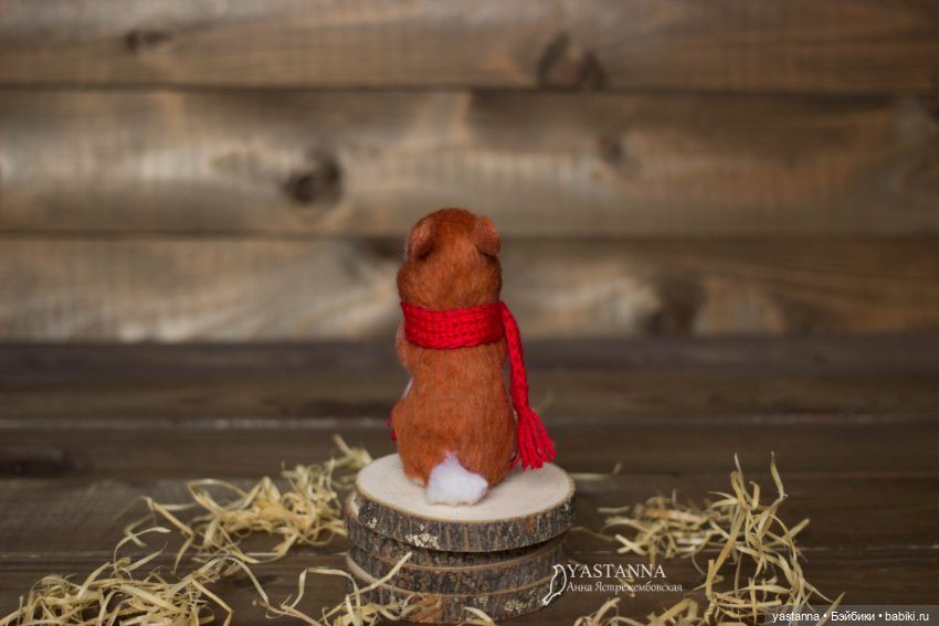 Зайка — Валяные игрушки из шерсти: сухое валяние (фото 4)