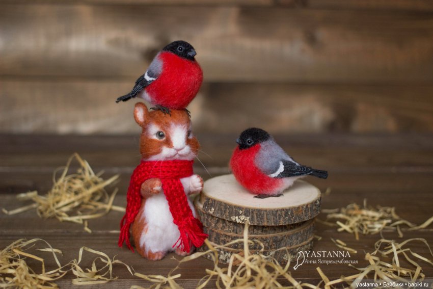 Зайка — Валяные игрушки из шерсти: сухое валяние