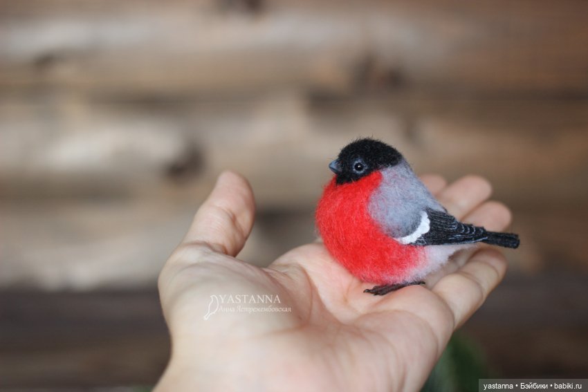 Снегири — Валяные игрушки из шерсти: сухое валяние