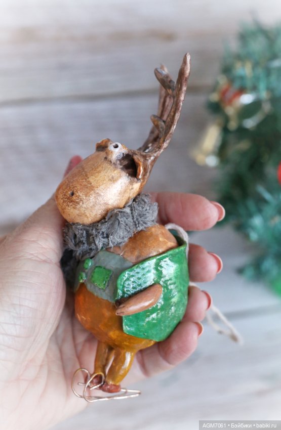 Ёлочные игрушки — Авторские куклы из дерева (фото 4)