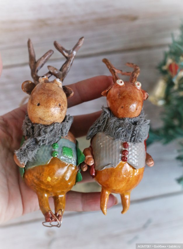 Ёлочные игрушки — Авторские куклы из дерева