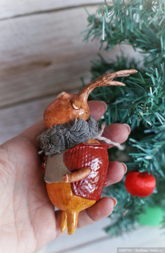 Ёлочные игрушки — Авторские куклы из дерева (фото 2)