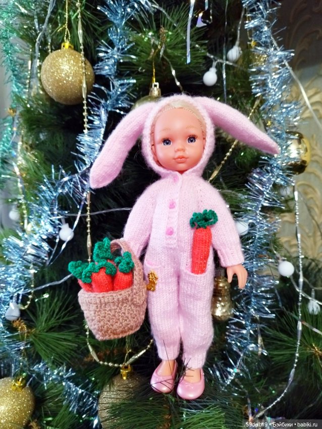 Наряд "Зайка" для мини паолочек и им подобным куколкам (фото 5)