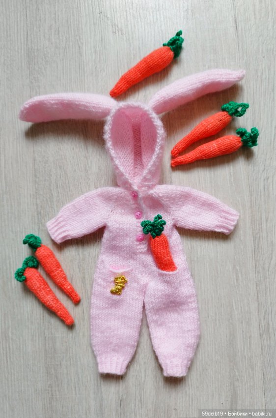 Наряд "Зайка" для мини паолочек и им подобным куколкам (фото 9)