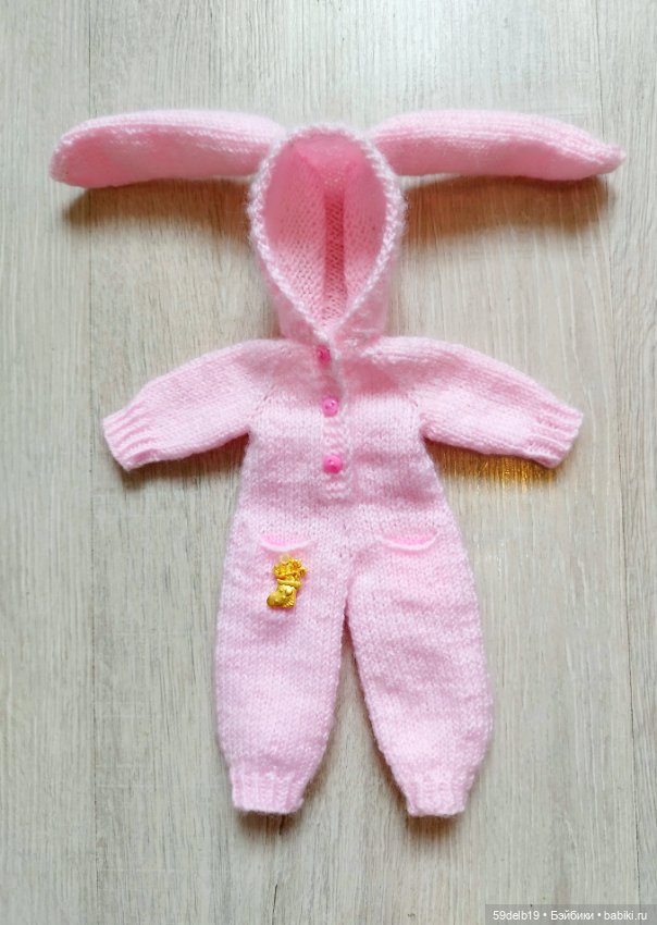 Наряд "Зайка" для мини паолочек и им подобным куколкам (фото 6)