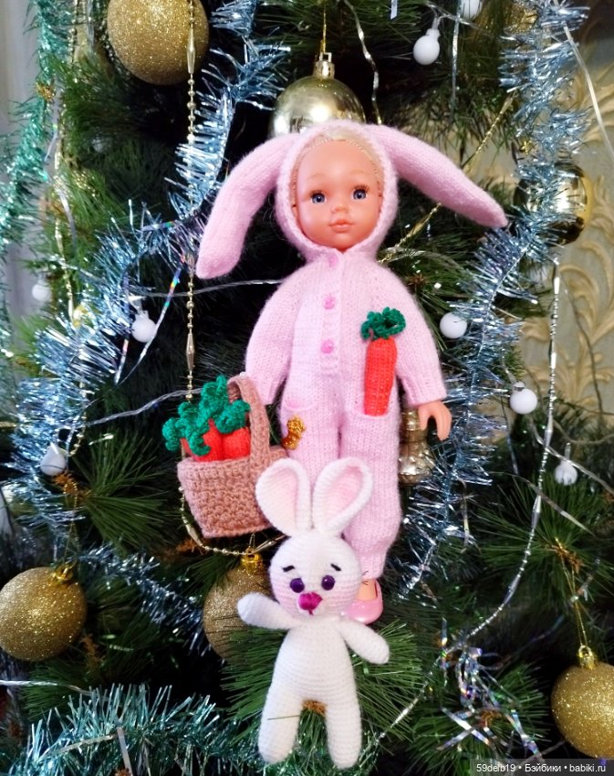 Наряд "Зайка" для мини паолочек и им подобным куколкам (фото 4)