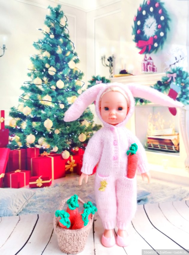 Наряд "Зайка" для мини паолочек и им подобным куколкам (фото 2)