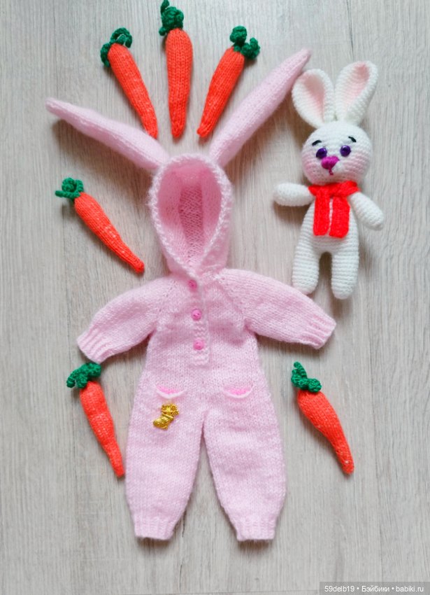 Наряд "Зайка" для мини паолочек и им подобным куколкам (фото 10)