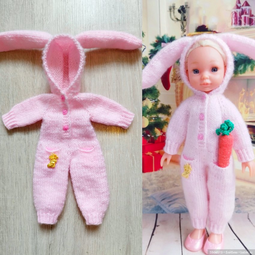 Наряд "Зайка" для мини паолочек и им подобным куколкам