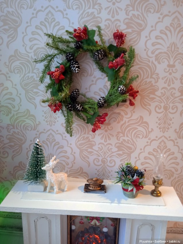 Новогодний интерьер 1/6 — Румбоксы и кукольные интерьеры: фото (фото 3)