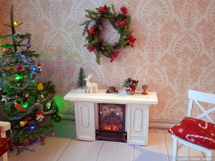 Новогодний интерьер 1/6 — Румбоксы и кукольные интерьеры: фото