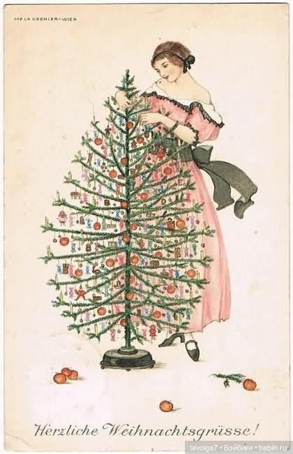 Новогодние модные открытки от 1900х и 1910х до 1923 года (фото 4)