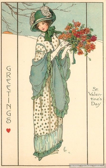 Новогодние модные открытки от 1900х и 1910х до 1923 года (фото 6)