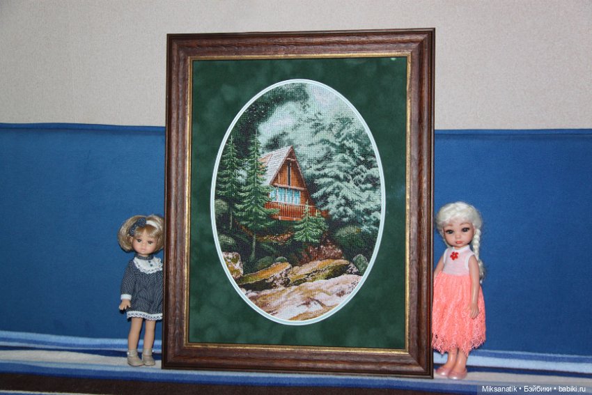 История одной вышивки. "Домик в лесу"