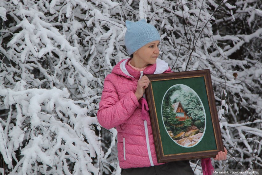 История одной вышивки. "Домик в лесу"